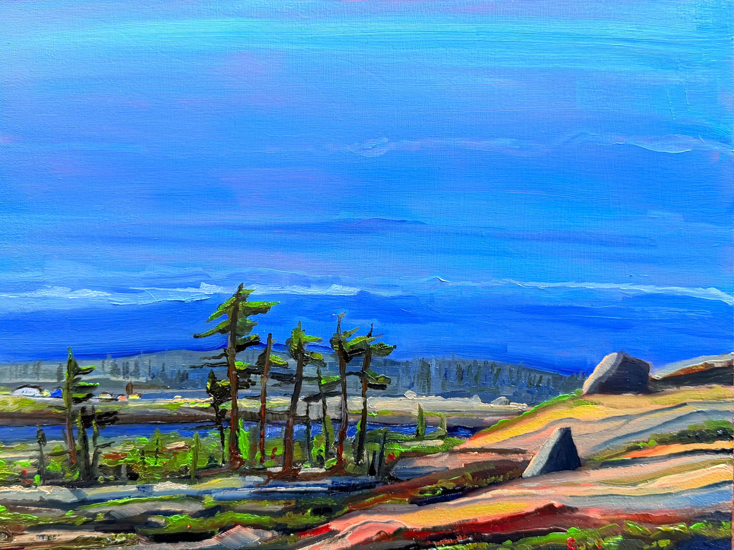 Across the Cove, 9x12, Original Nova Scotian Oil Painting